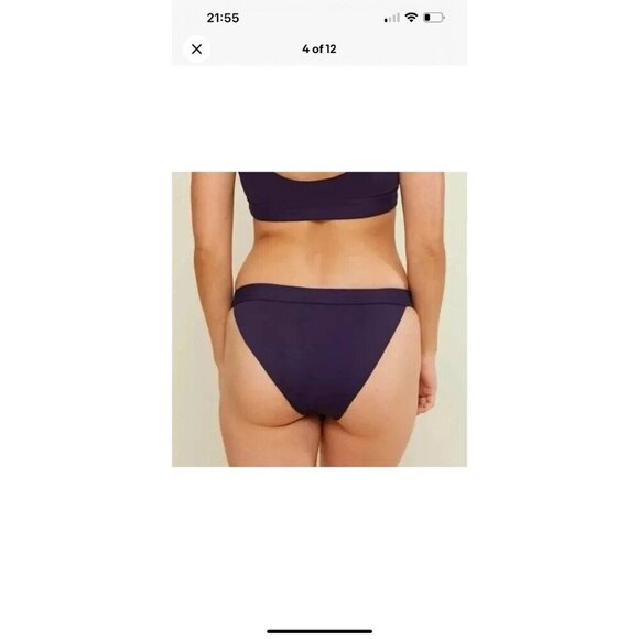 Andie Swim The Banded Cheeky Bikini Bottom Medium Black New With Tags C1 - Picture 7 of 9